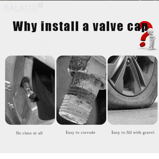 غطاء صمام إطار السيارة المضيء