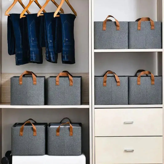 صندوق تخزين طويل من القطن والكتان