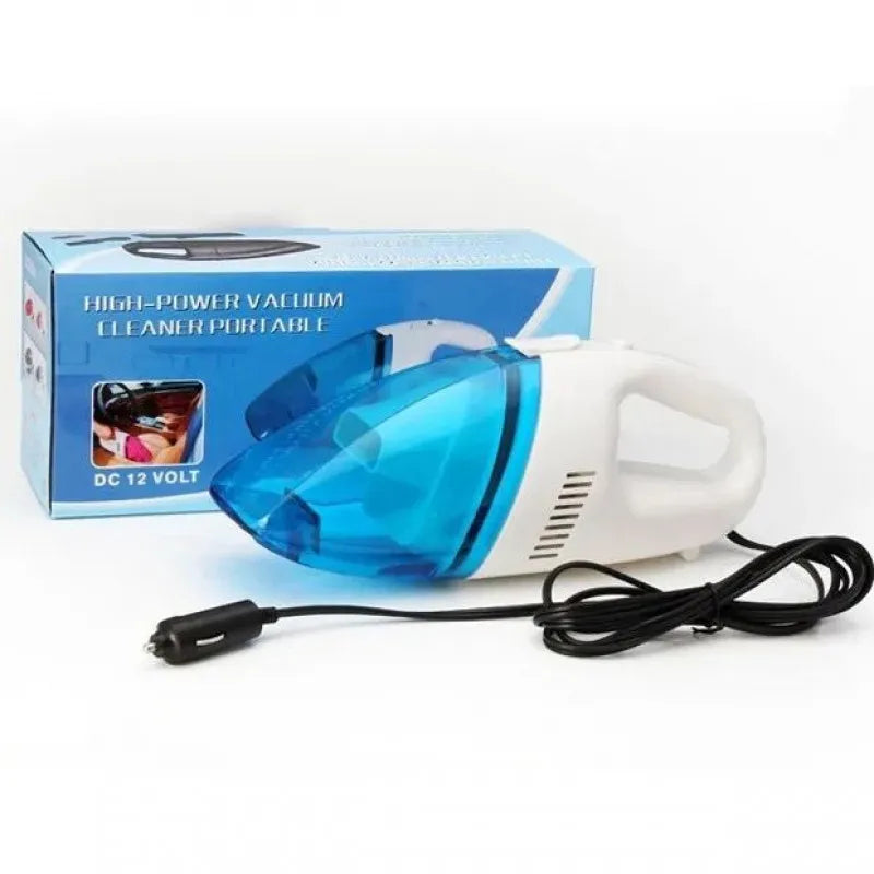 مكنسة كهربائية زرقاء للسيارة