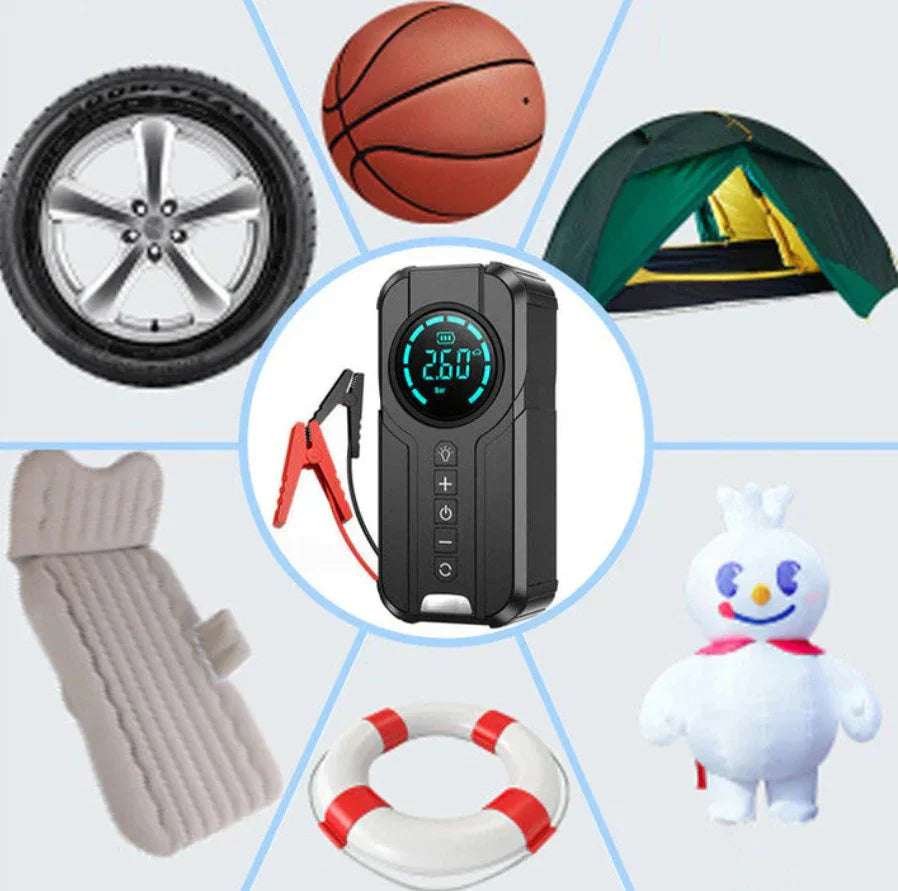 جهاز تشغيل السيارة مع مضخة هواء