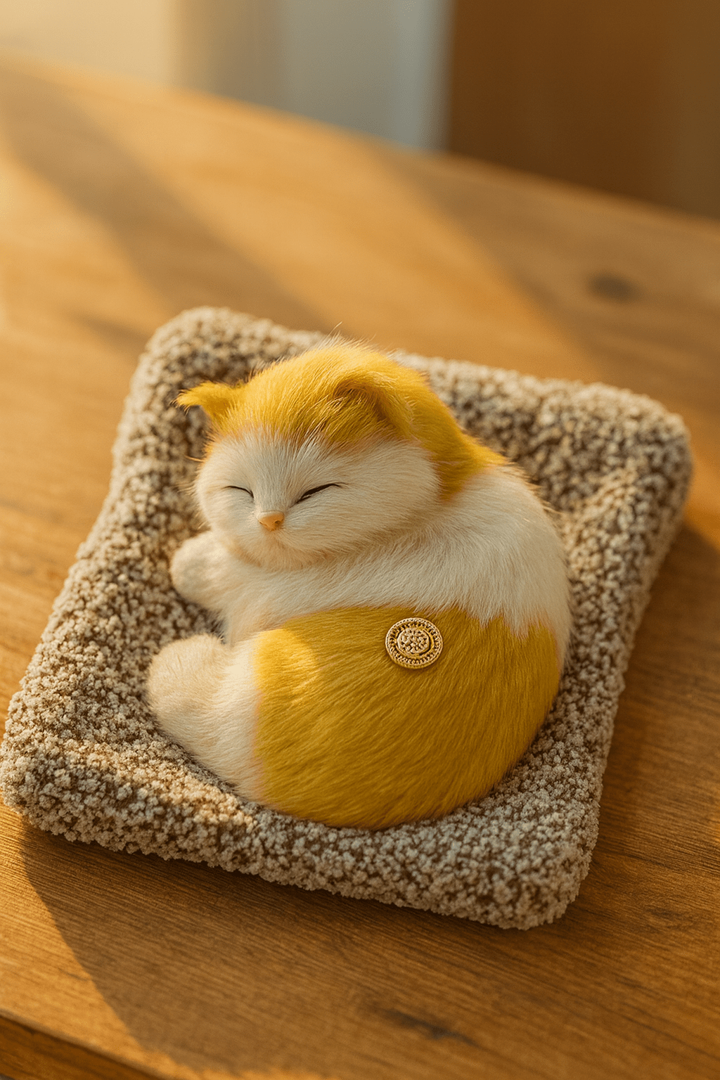 لعبة قطة نائمة قطيفة مع صوت