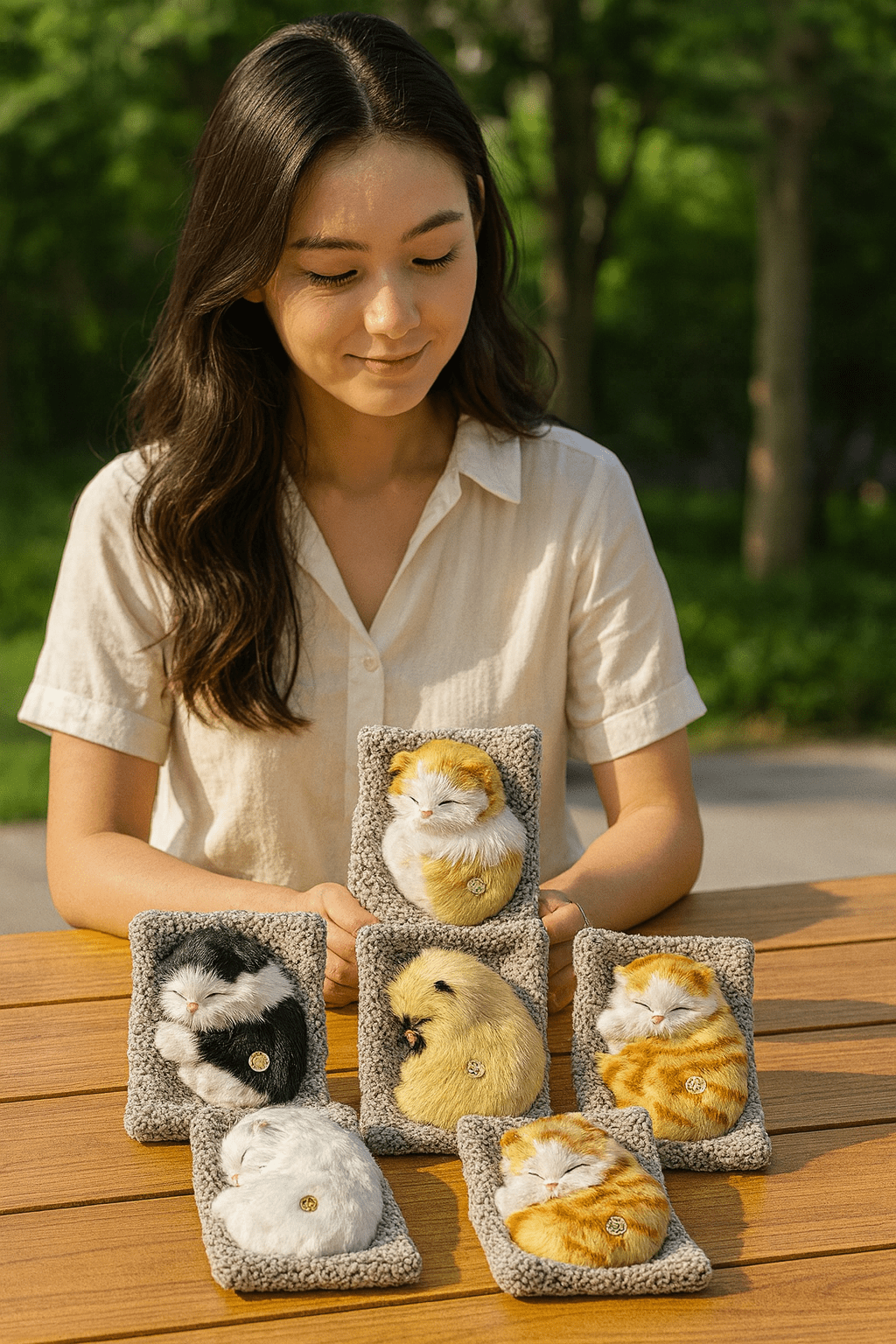 لعبة قطة نائمة قطيفة مع صوت