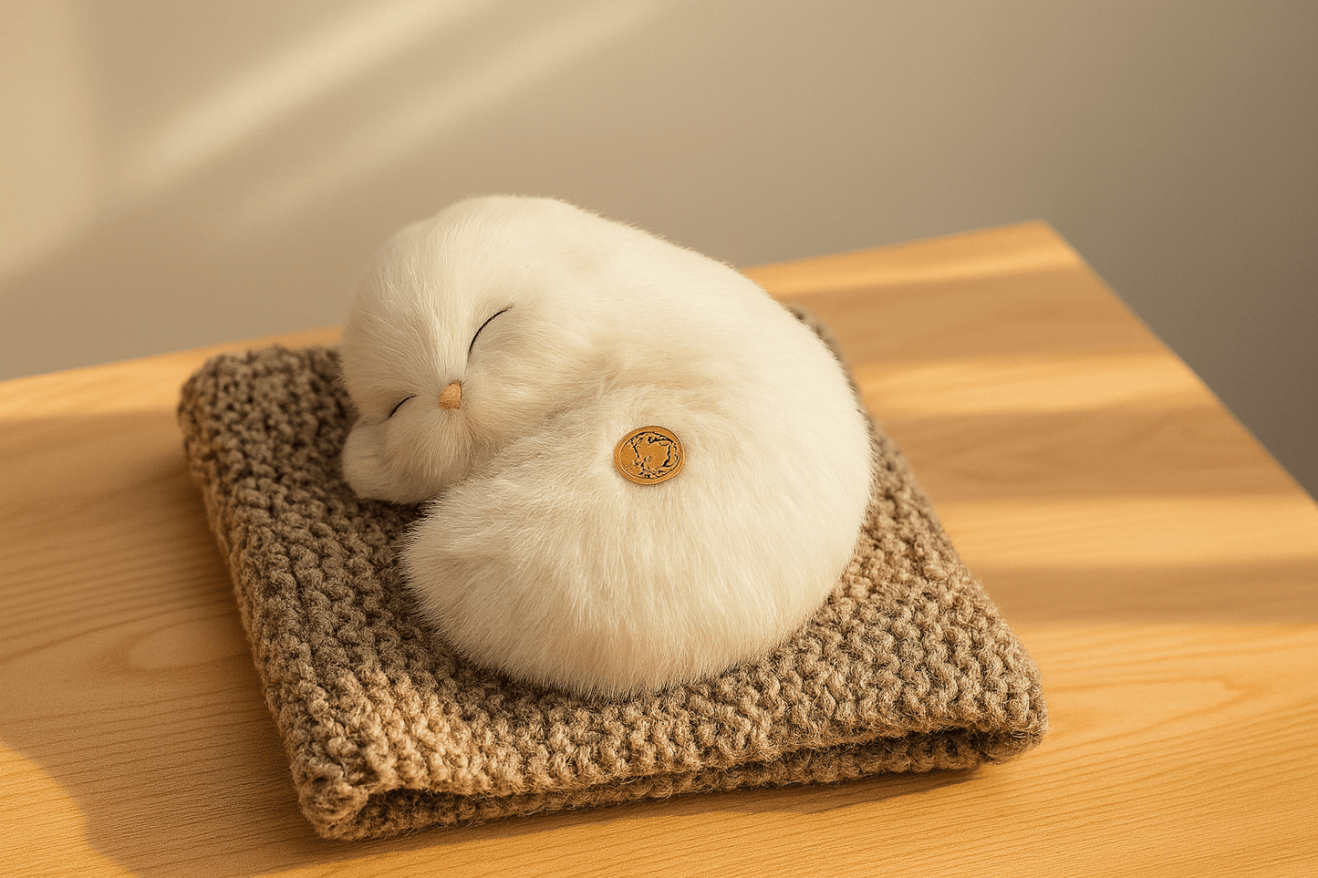 لعبة قطة نائمة قطيفة مع صوت