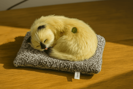 Sleeping Cat Plush Toy with Sound