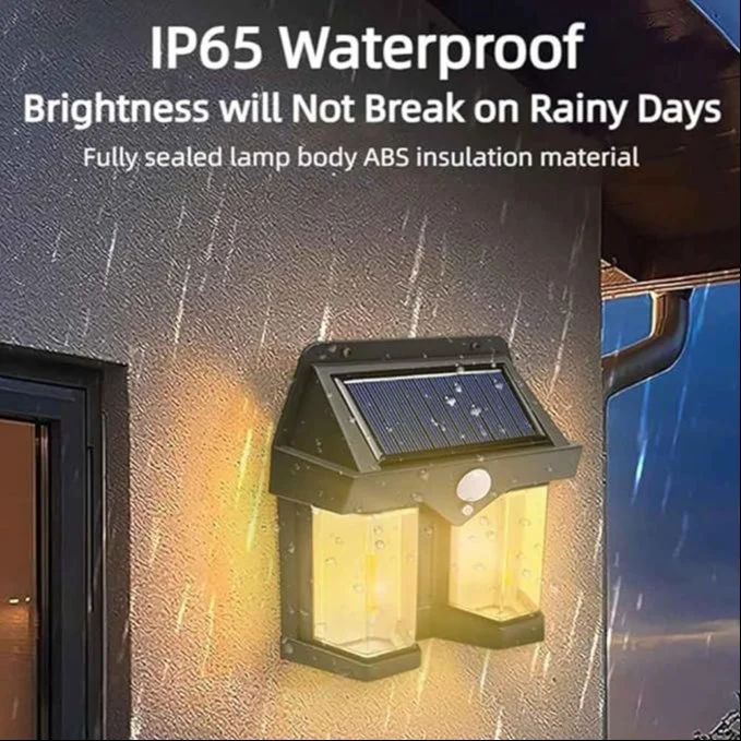 مصباح LED شمسي مزدوج بمستشعر حركة